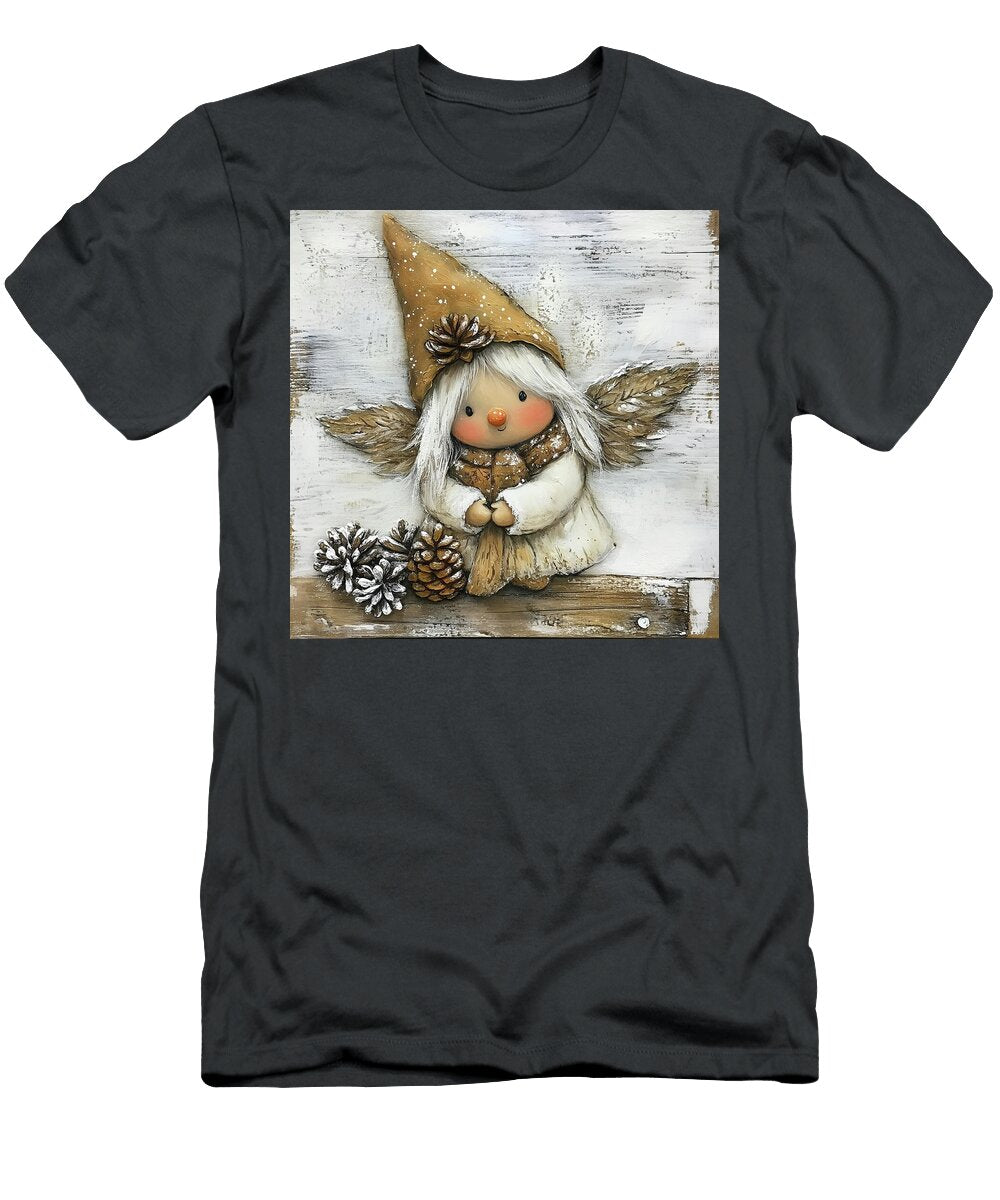 Winter Angel Gnome Lisa S Baker T-Shirt