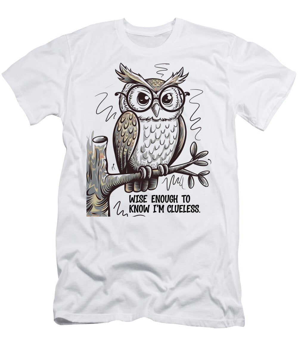 Wise Owl Nerdy Nocturnal Wisdom Vibes Moumita Bhattacharyya T-Shirt