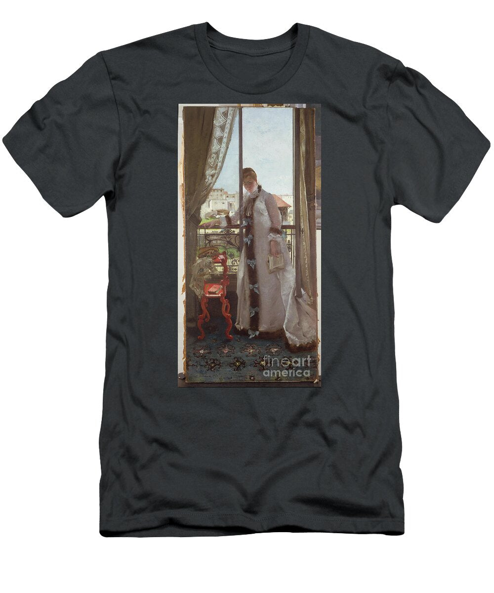 Woman At an Open Window 1875 Ernest Ange Duez T-Shirt
