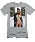 Woman in White Lingerie in Snowy Forest Jt Photodesign T-Shirt