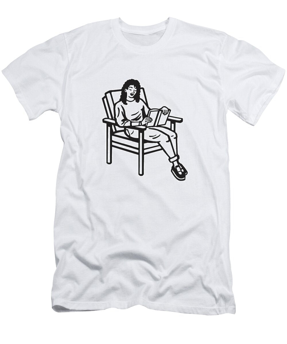 Woman Reading a Book Csa Images T-Shirt