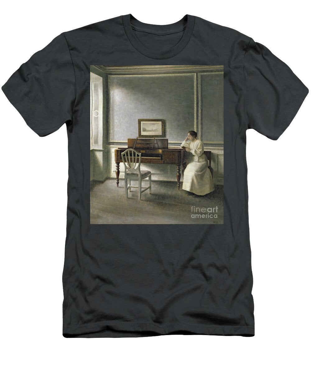 Woman Reading By a Piano 1907 Vilhelm Hammershoi T-Shirt