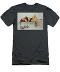 Woman Relaxing on Gym Bench Dan Friend T-Shirt