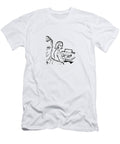 Woman Typing on Typewriter While Looking Over Shoulder At Man Csa Images T-Shirt