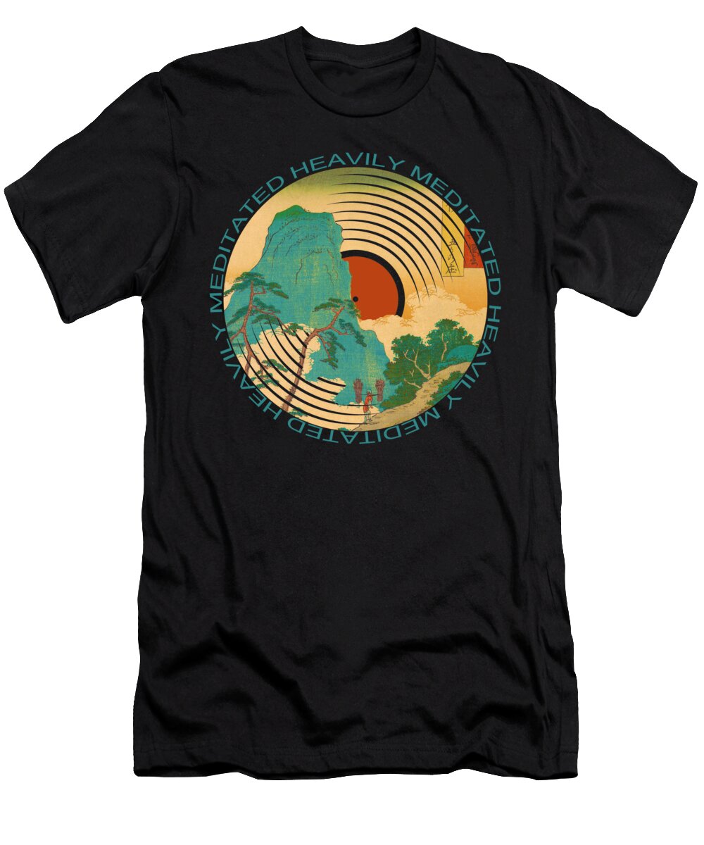 Womens Heavily Meditated Relax Yoga Meditation Mountain Tony Rubino T-Shirt