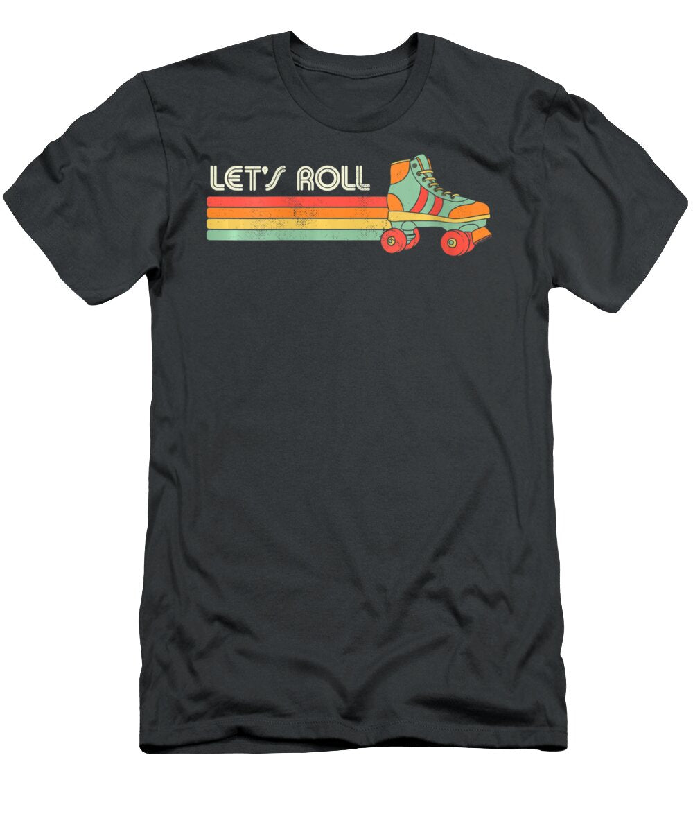 Womens Lets Roll Roller Skating Skater Skate Retro Vintage 70s 80s V Neck Thi Huu Bui T-Shirt