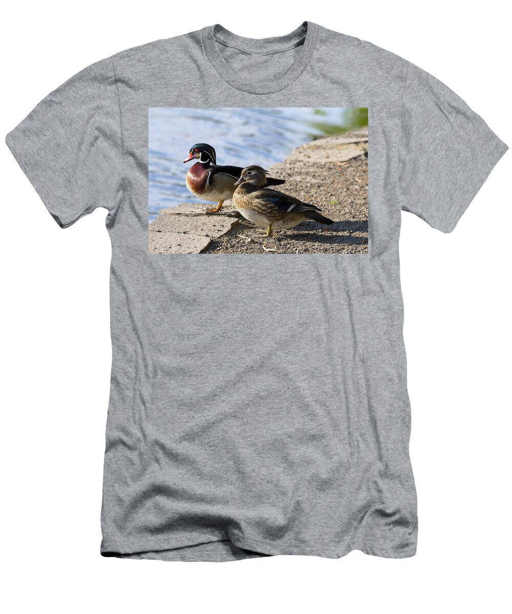 Wood Duck Pair By the Lake David Gn T-Shirt