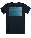 Wood Texture Painted with Blue Color Spray Abstract Textured B Dorin Puha T-Shirt