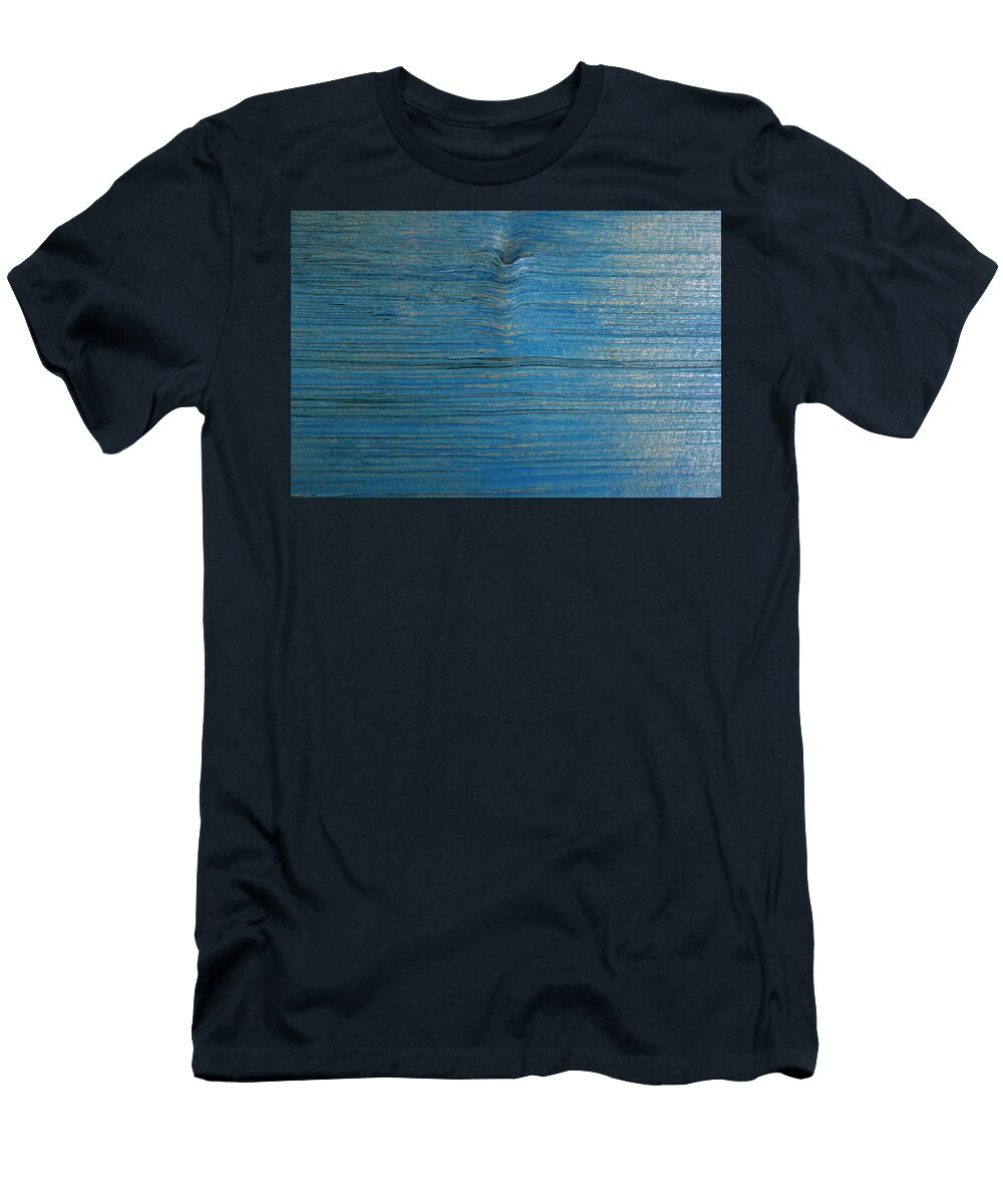 Wood Texture Painted with Blue Color Spray Abstract Textured B Dorin Puha T-Shirt