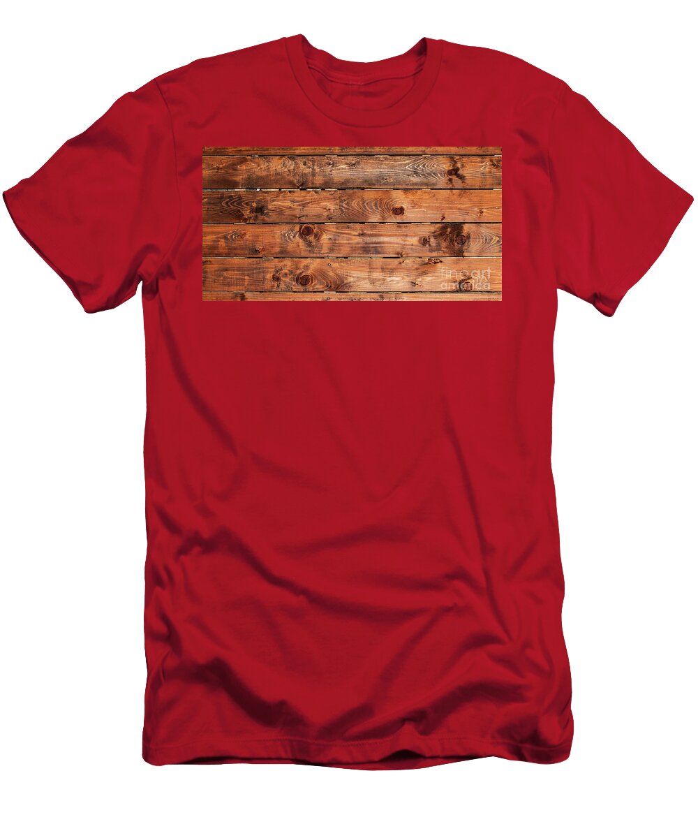 Wooden Board Background Natural Wood Banner Michal Bednarek T-Shirt
