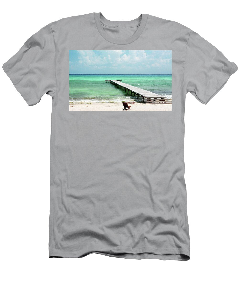 Wooden Dock Playa Del Carmen Mexico Joanne Montenegro T-Shirt