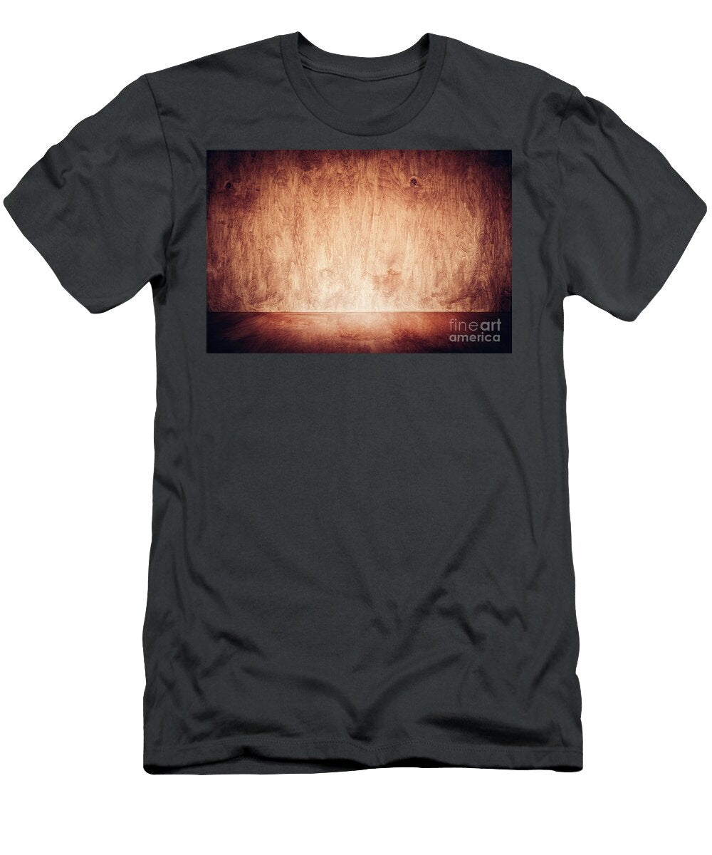 Wooden Floor and Wall Background with Copy Space Grunge Wood Michal Bednarek T-Shirt