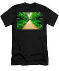 Wooden Way in Green Forest Lush Bush Michal Bednarek T-Shirt