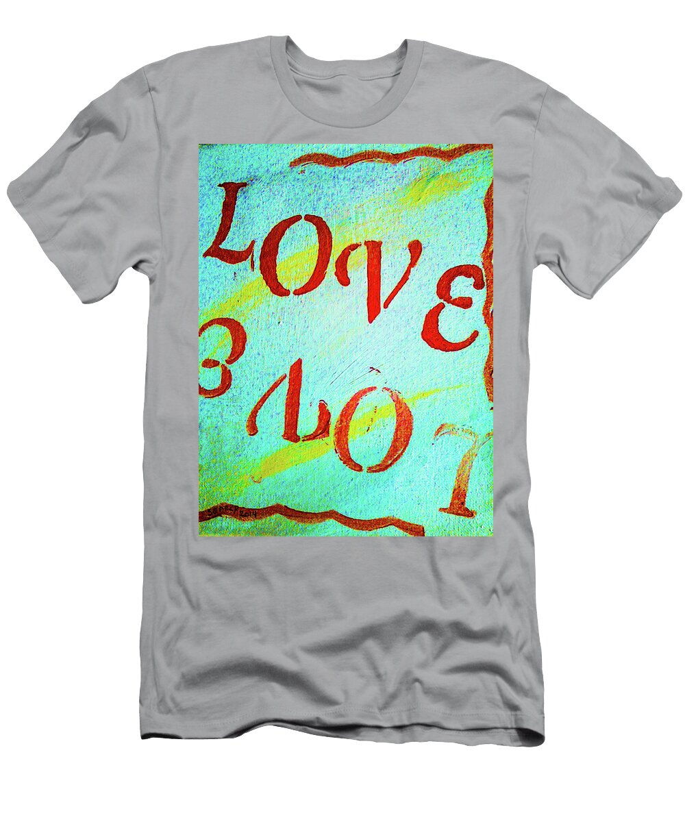 Wordart Love Blue Barbara Searcy T-Shirt