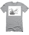 World War Two American Gi Soldier Aiming Firing Machine Gun Front View Comics Style Drawing Aloysius Patrimonio T-Shirt