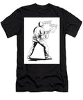 World War Two American Gi Soldier Firing Aiming Rifle Viewed From Rear Comics Style Drawing Aloysius Patrimonio T-Shirt