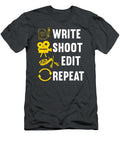 Write Shoot Edit Repeat Movie Filmmaker Director Aleeaq Cress T-Shirt