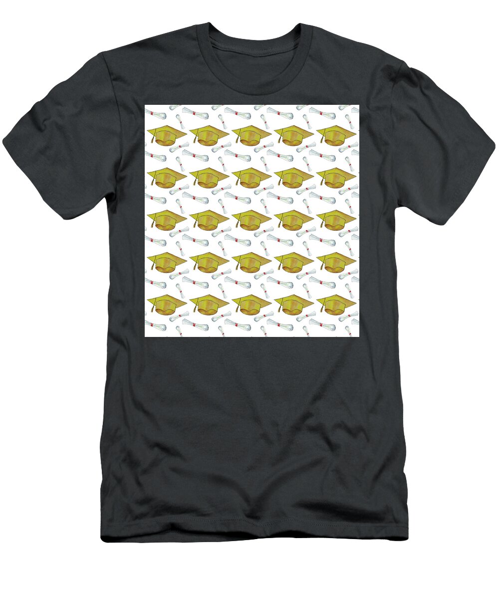 Yellow Graduate Hat with Diploma Iris Richardson T-Shirt