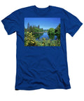 Yellow Roses By Mirror Pond Panoramic Images T-Shirt