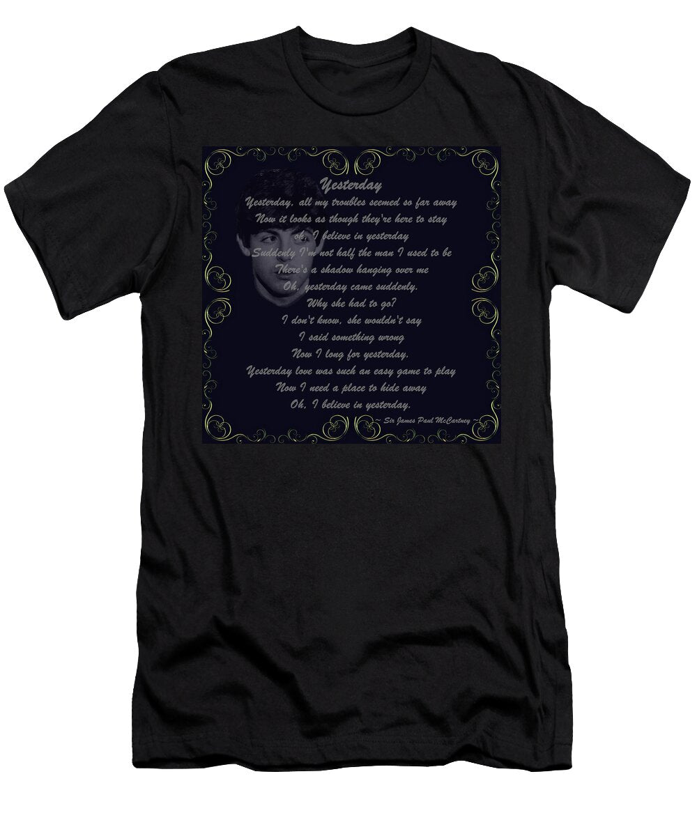 Yesterday Golden Scroll Movie Poster Prints T-Shirt