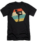 Yoga Retro Distressed Hexagon Yoga Pose Kevin Garbes T-Shirt