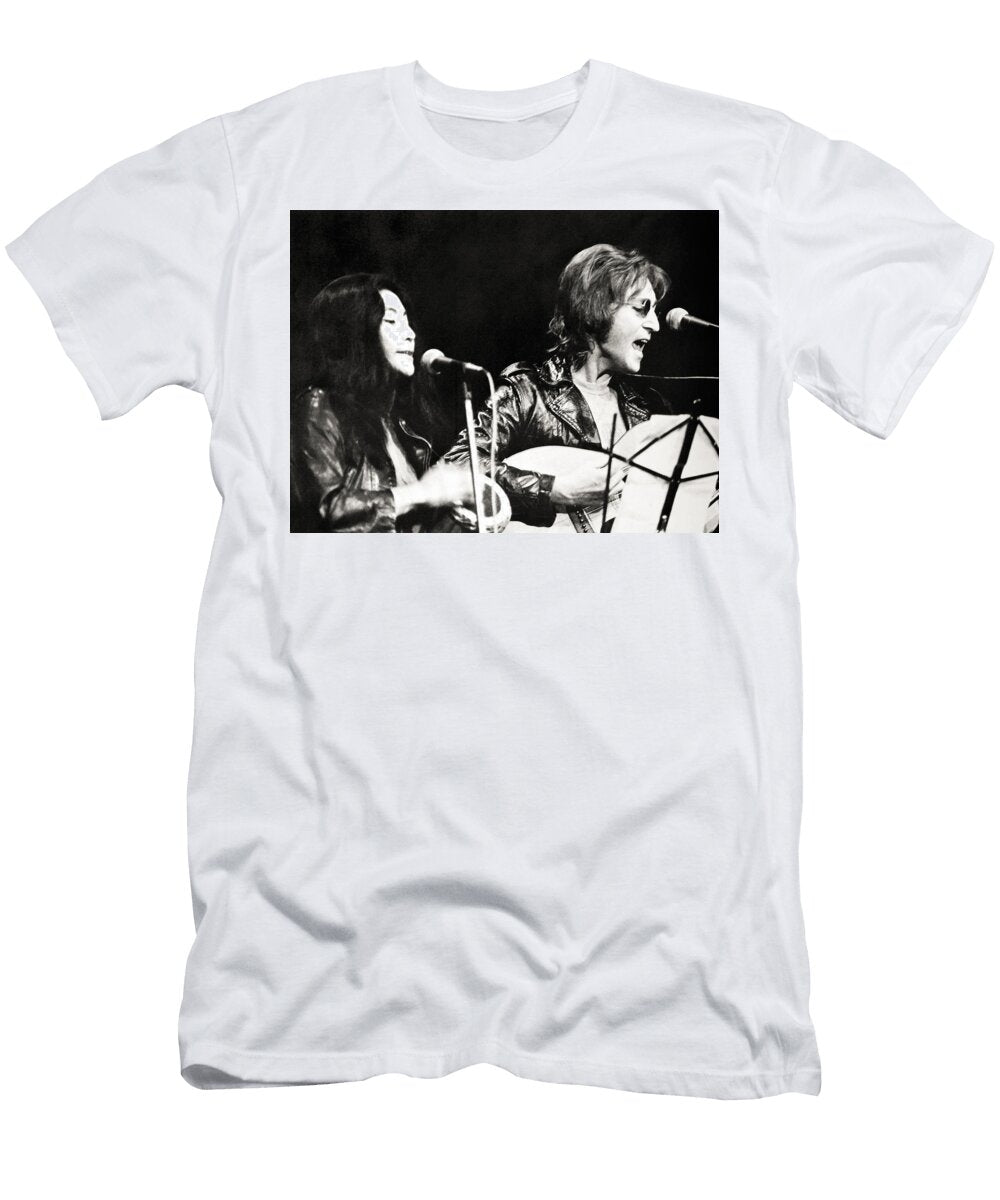 Yoko Ono and John Lennon At John Sinclair Freedom Rally 1971 Orca Art Gallery T-Shirt