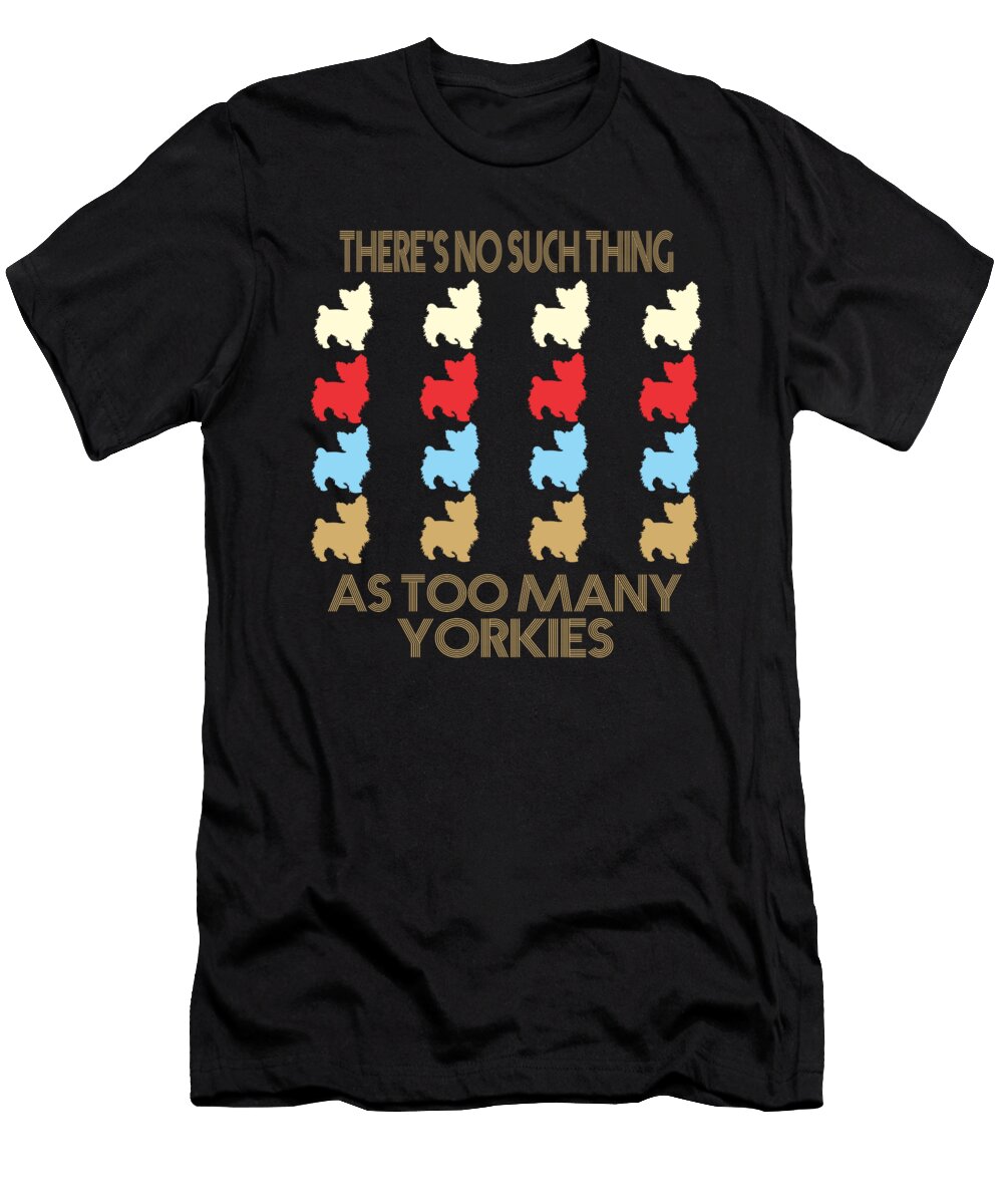 Yorkie Dog Retro 1970s Style Dusan Vrdelja T-Shirt