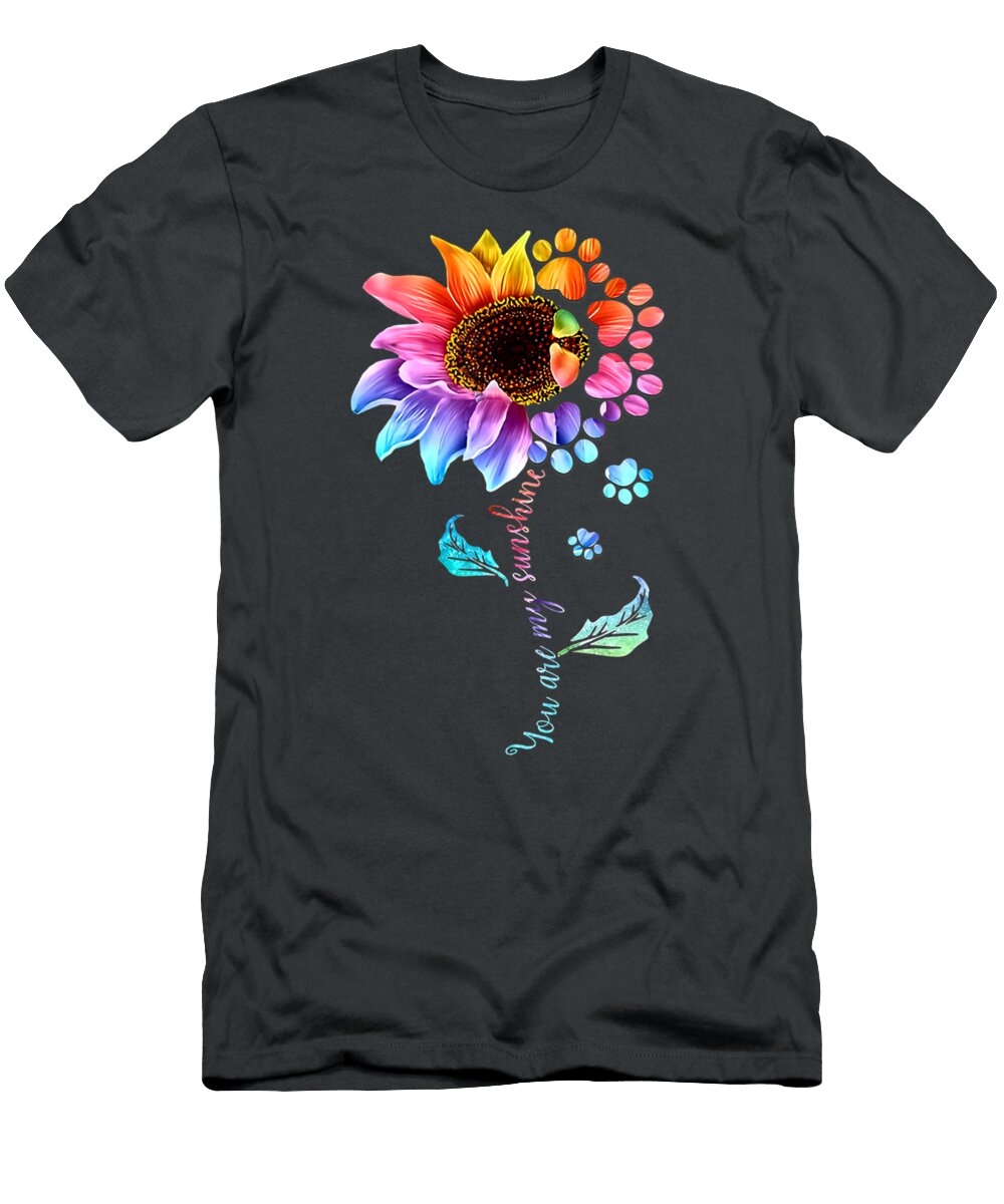 You Are My Sunshine Sunflower Dog Paw Ngoa Doai Huynh T-Shirt
