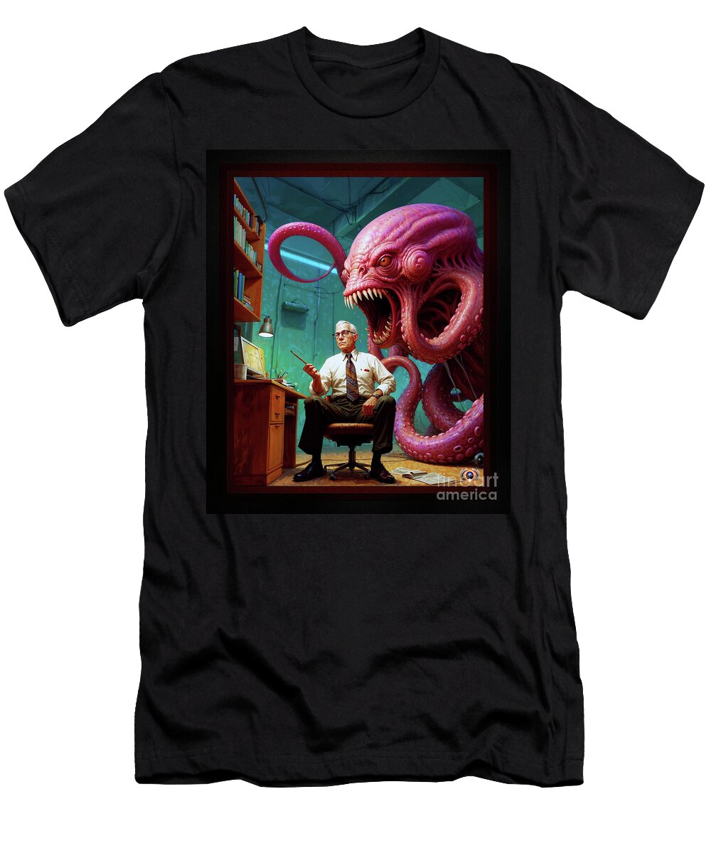 You See This Is the Problem with Monsters Poor Attitude Astonishing Ai Concept Art By Xzendor7 Rolando Burbon T-Shirt