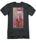 Young Girl Sitting on Her Chair with His Back Roman Ben T-Shirt