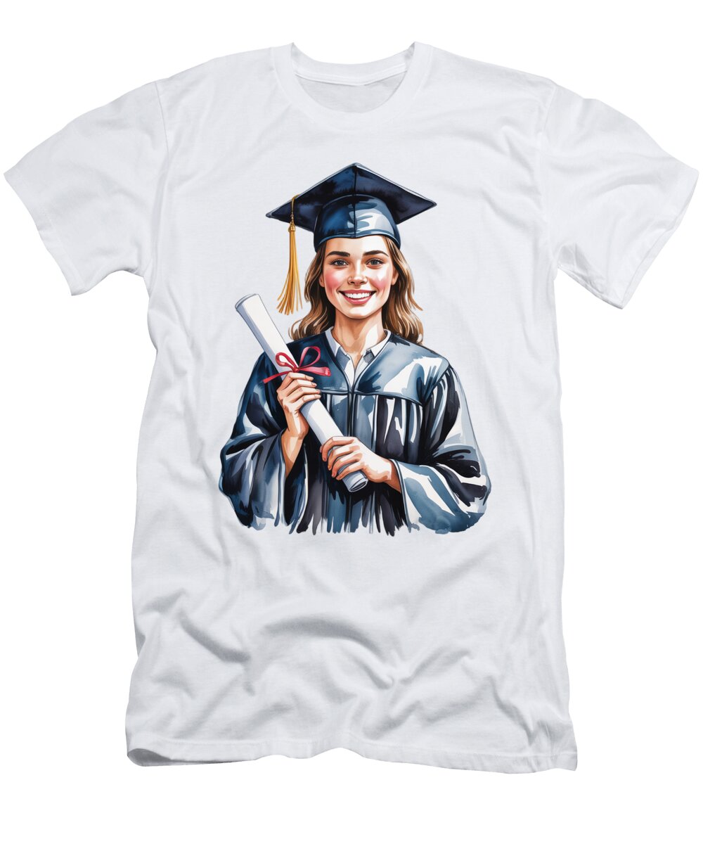 Young Graduate Holding Diploma Joanna Redesiuk T-Shirt