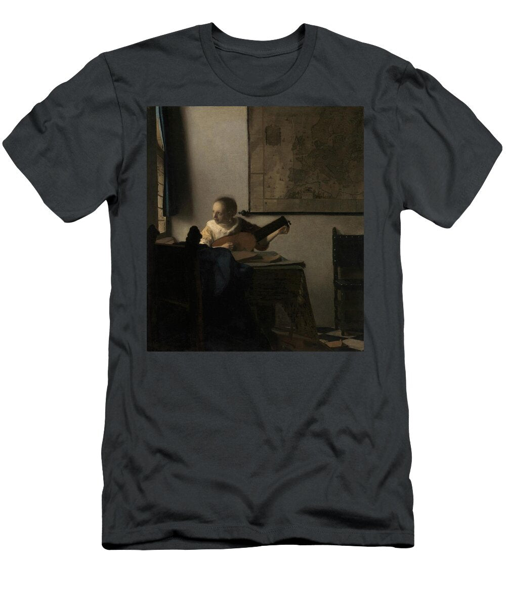 Young Woman with a Lute Ca Johannes Vermeer Dutch T-Shirt