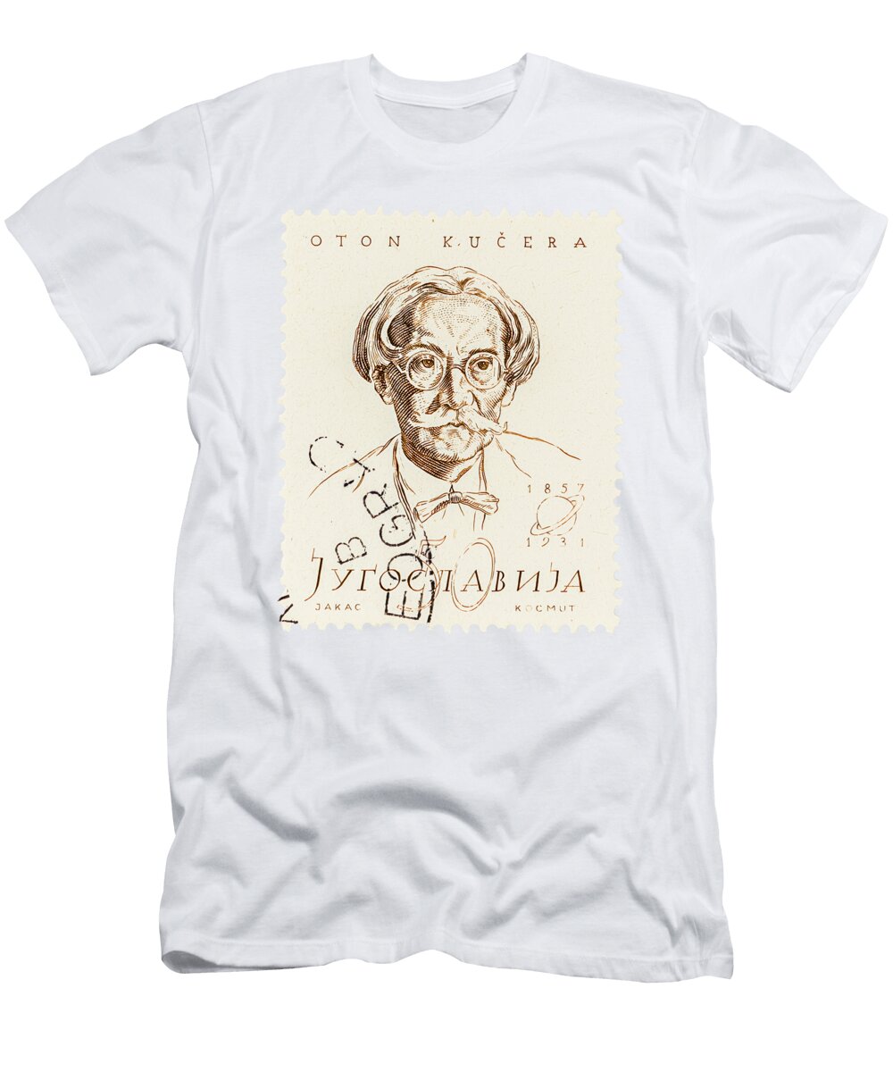 Yugoslavia Oton Kucera Croatian Astronomer Scientist Mathematics Physics Vintage Stamp Vivida Gallery T-Shirt